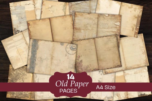 Download Neutral Old Papers Junk Journal Pages - Page Collection