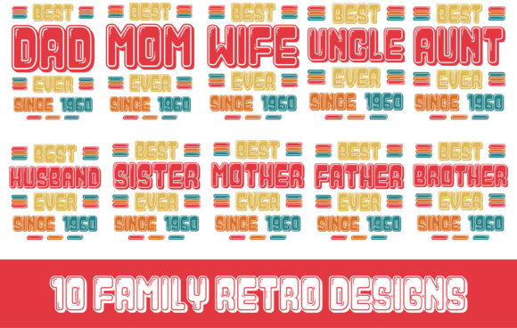 Download 10 Family Retro Designs - 1960 - Retro designs Collection