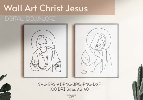 Download 2 Wall Art Christ Jesus - Svg Art Prints - Premium Bundle