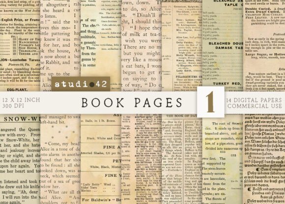 Download Vintage Book Pages, Old Journal Sheets - Page Collection